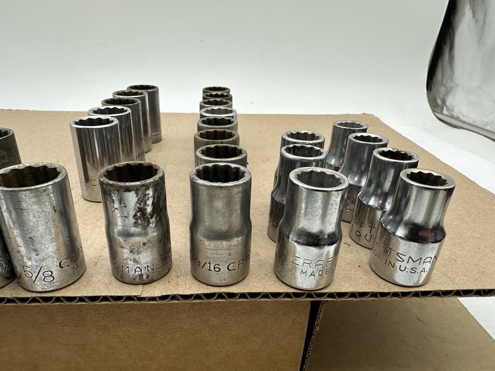*54PCS* Vintage Craftsman 1/2” Dr Socket Set LOT -V- Series 12pc 12 Pt SAE USA