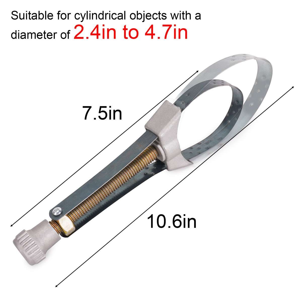 Oil Filter Removal Tool Strap Wrench Diameter Adjustable 60mm To 120mm Car Auto