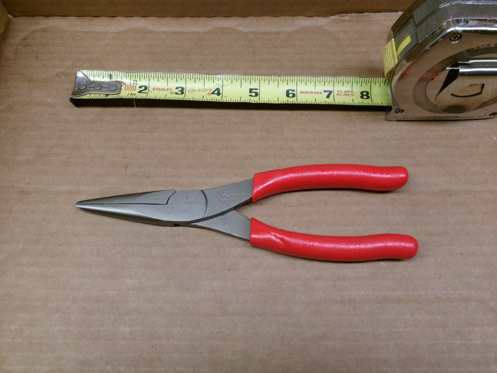 Snap-on USA 8″ Talon Grip Long Nose Pliers No 96ACF