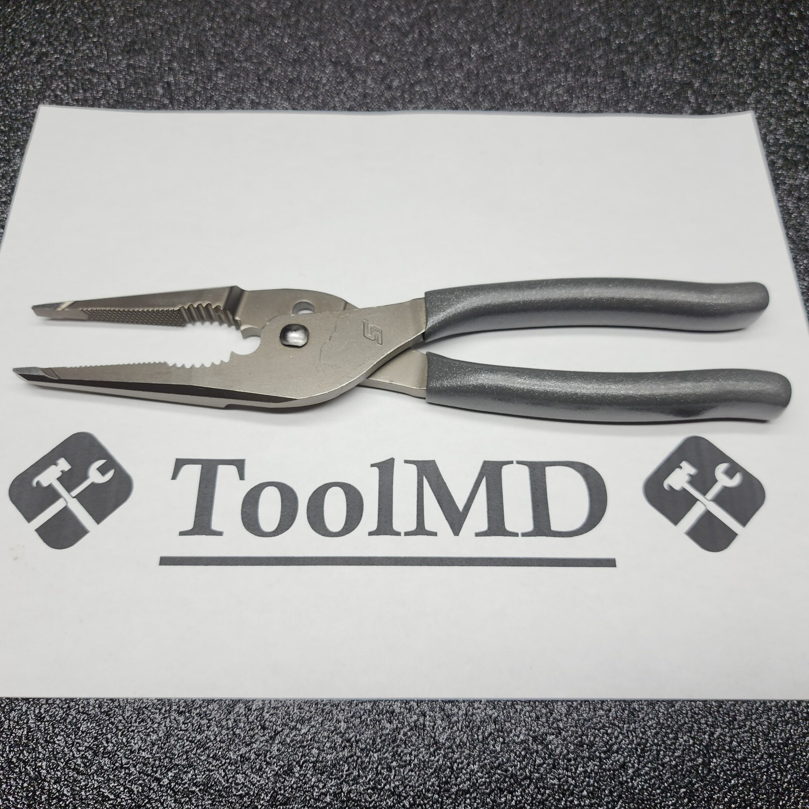 Snap-on Tools NEW DARK TITANIUM Talon Grip Long Nose Slip Joint Pliers LN47ACFDT