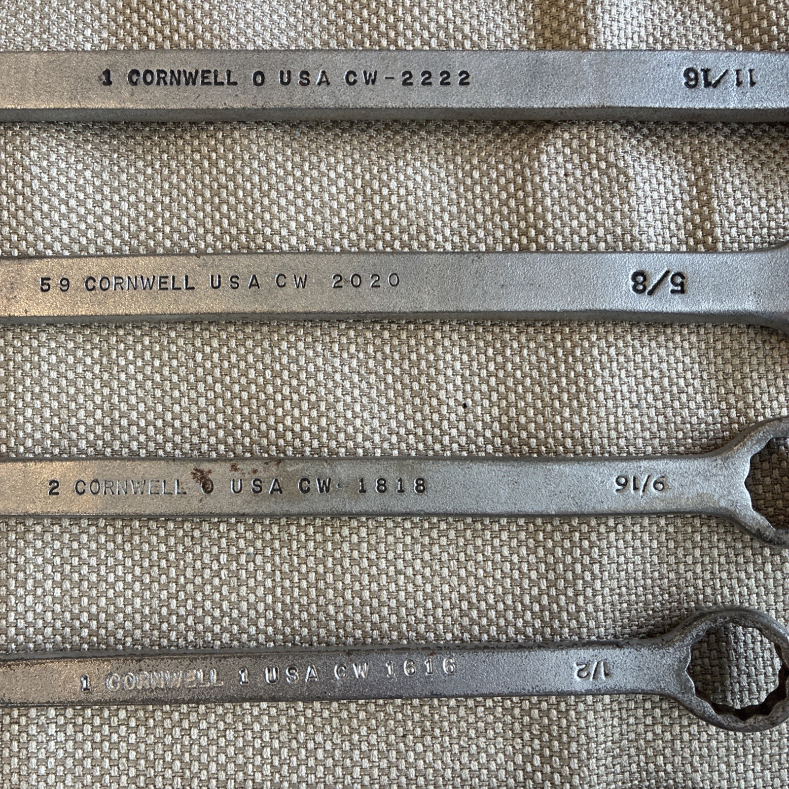 Vintage Cornwell Combination Wrench Set SAE *MADE IN USA* 10 Pieces