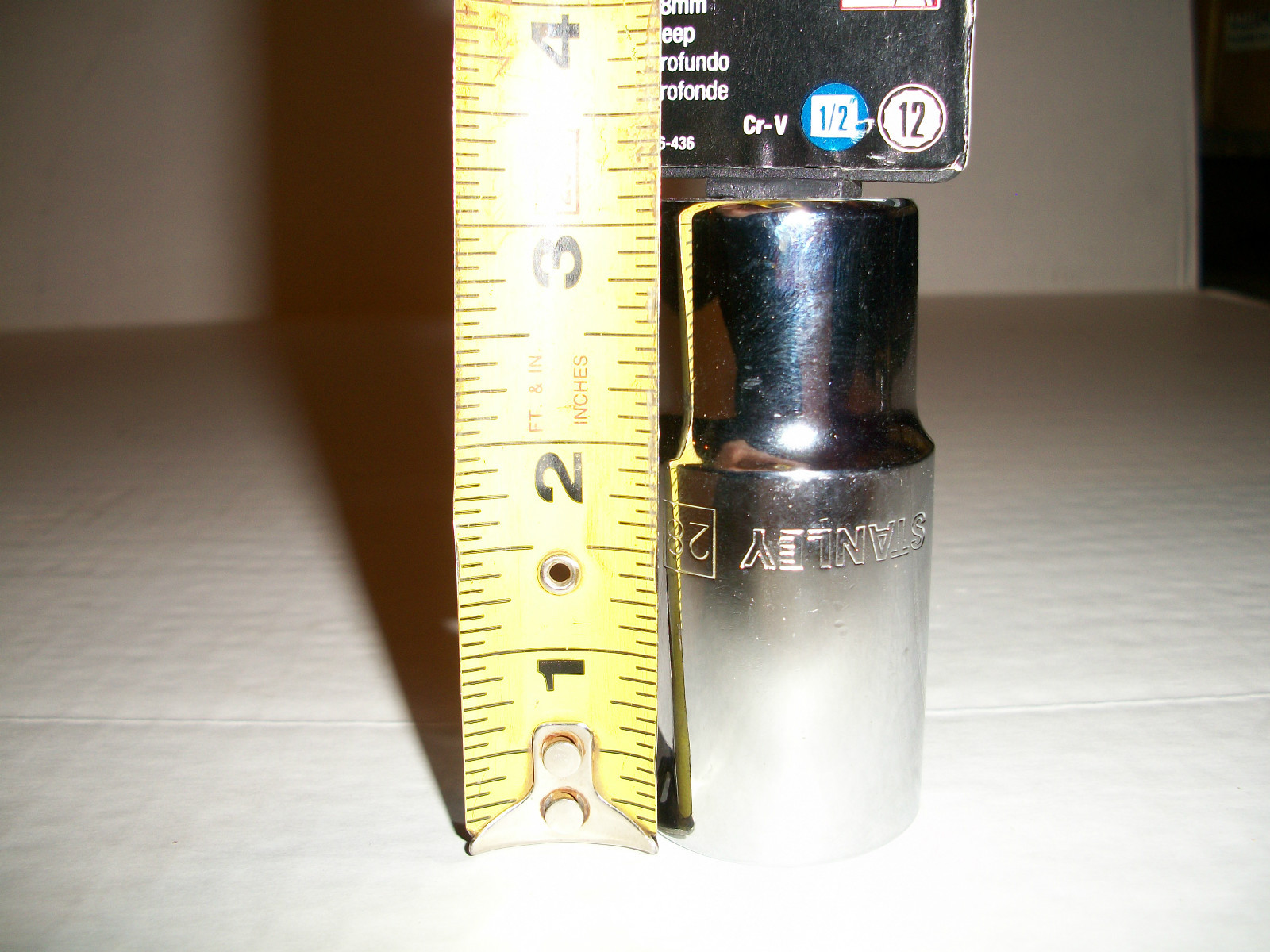 NEW STANLEY 1/2 in Drive Deep Socket Metric 28mm