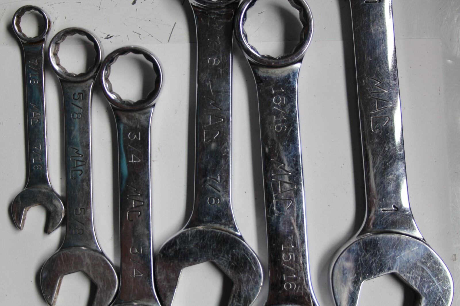MAC TOOLS SAE & METRIC Stubby Combination Wrench LOT 13pcs USA