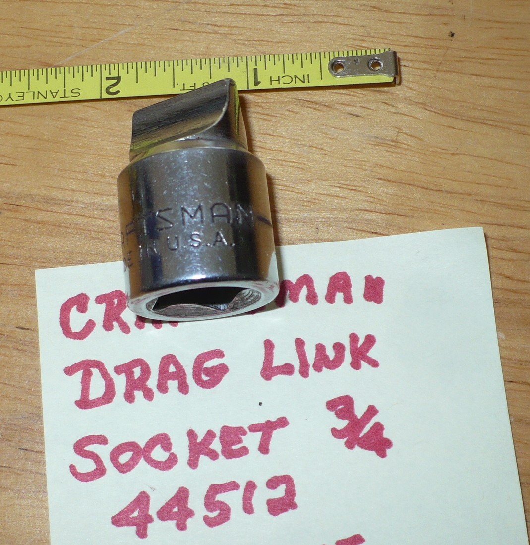 Vintage Craftsman 3/4″ Drag Link Socket 44512 -V- 1/2″ Drive