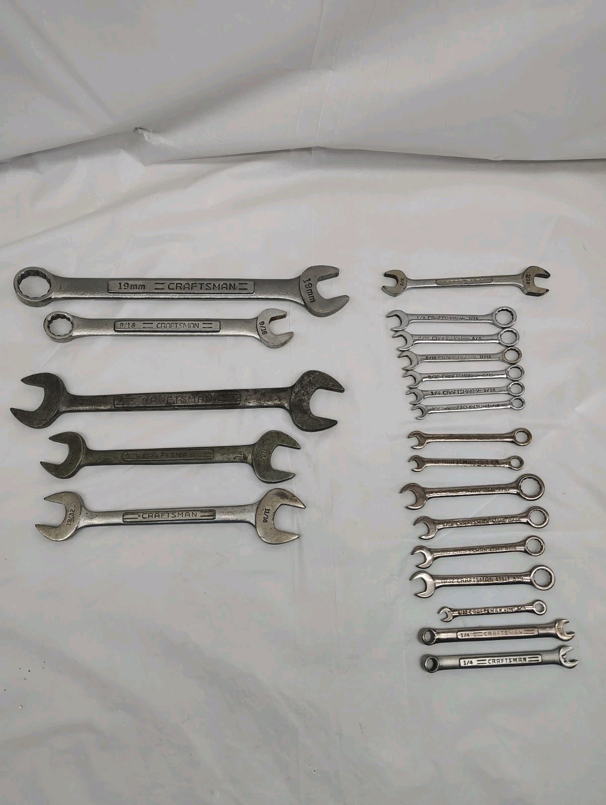 Lot of 21 Craftsman Wrenches Mixed Sizes