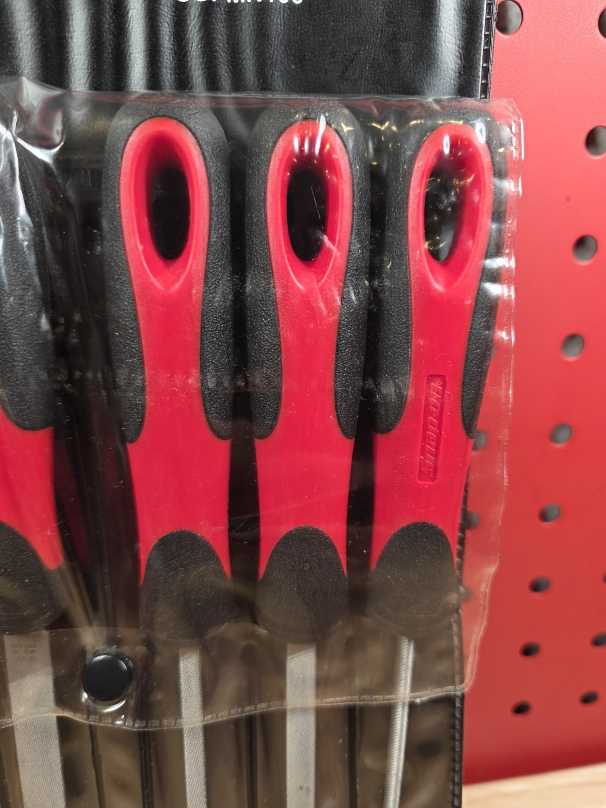 Snap-on Tools NICE SGFMN106 6-Piece Soft Grip Miniature File Set Red Handles