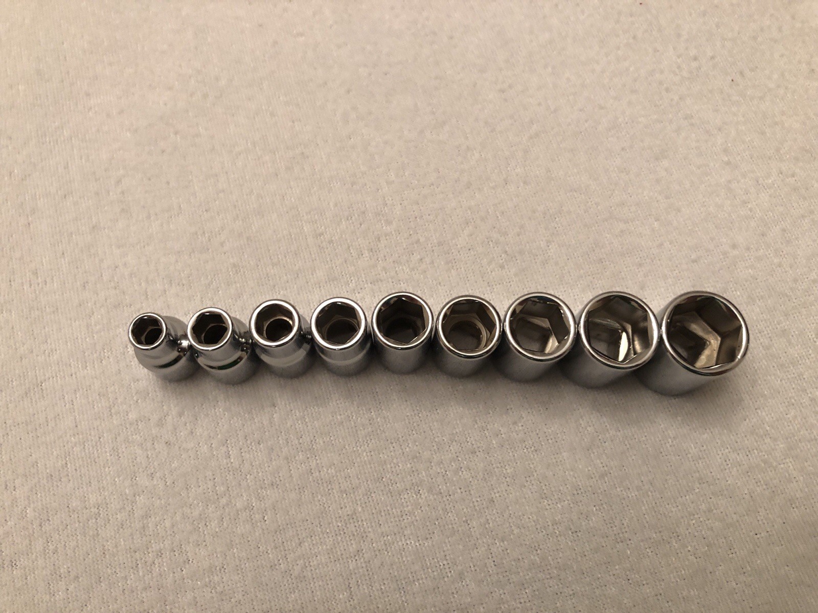 Clean and Shiny Wright Allied Tools 1/4” Socket Set A21 Made In USA