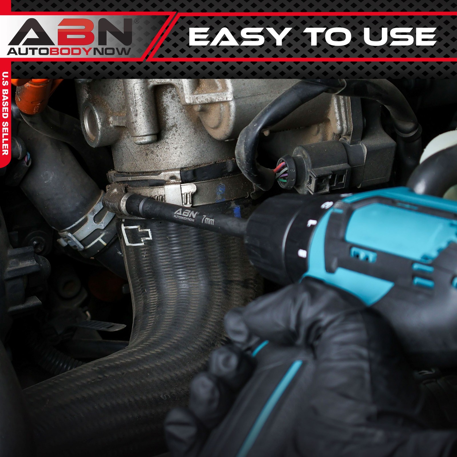 ABN Impact Nut Driver Bits Extended Magnetic Sockets, 1/4 IN Shank