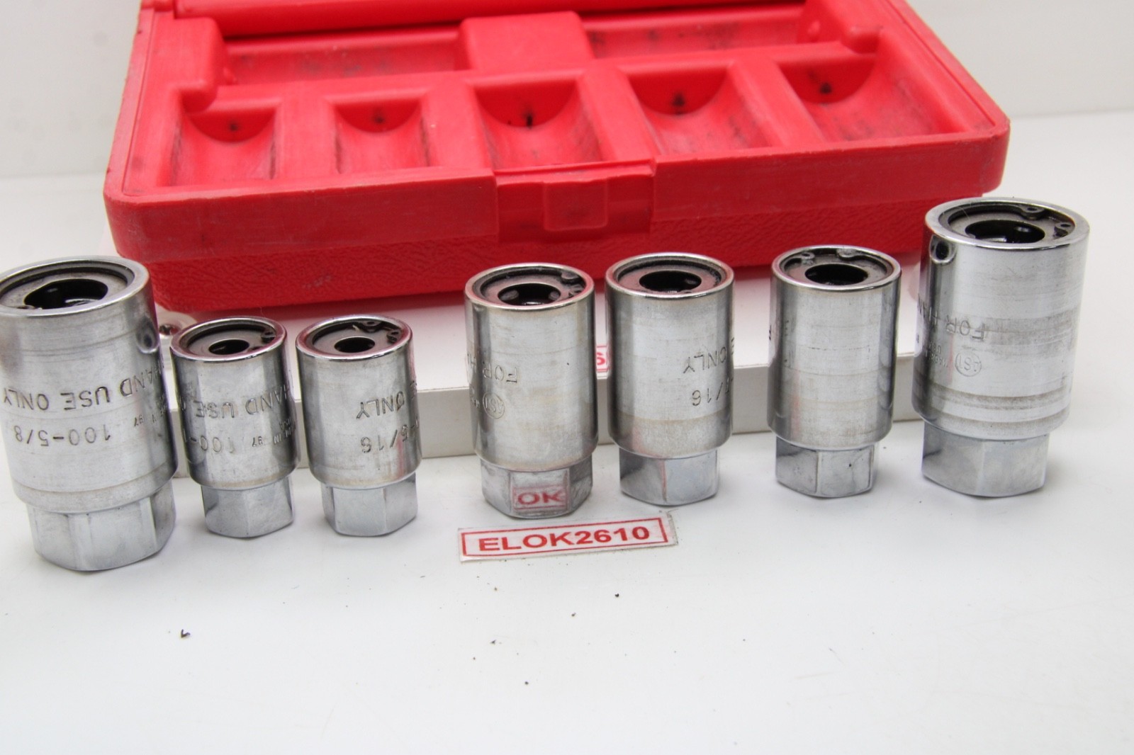 AST Tools 7 Piece SAE Chrome Standard Size Stud Puller/Remover Socket Set USA