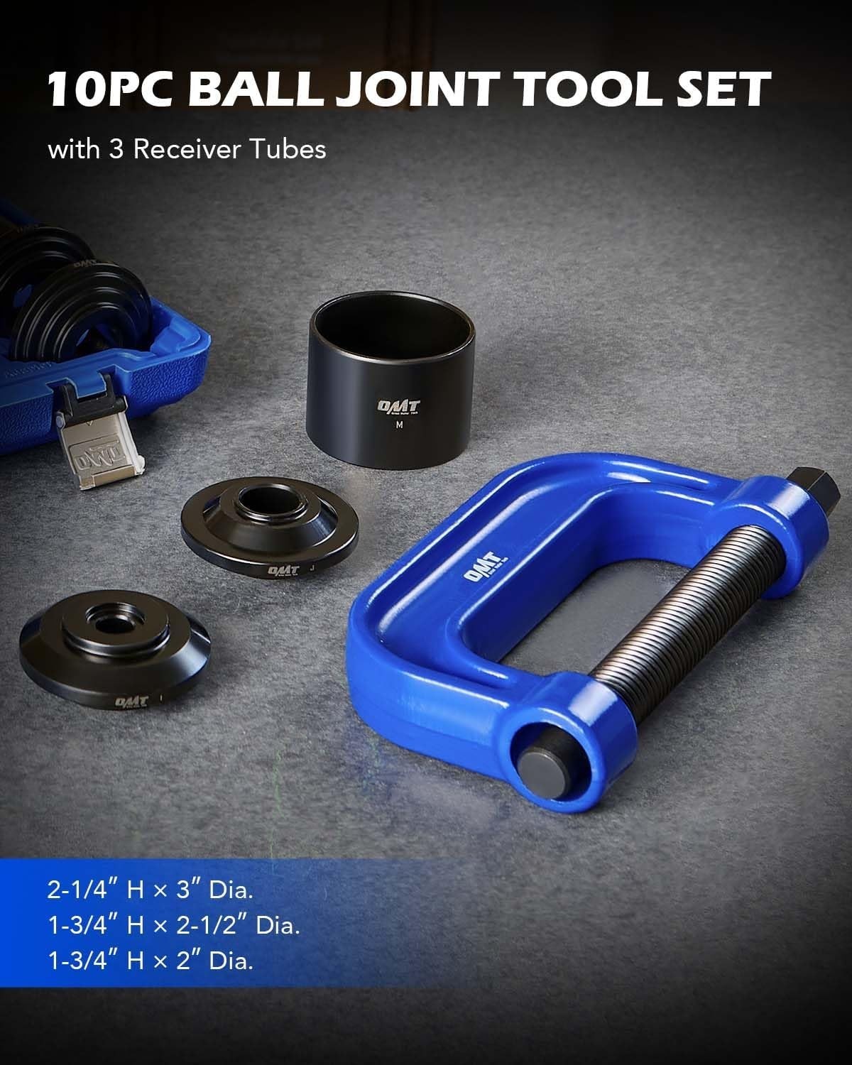Professional Ball Joint Press Set with 4WD Adapters for 2WD and 4WD Vehicles