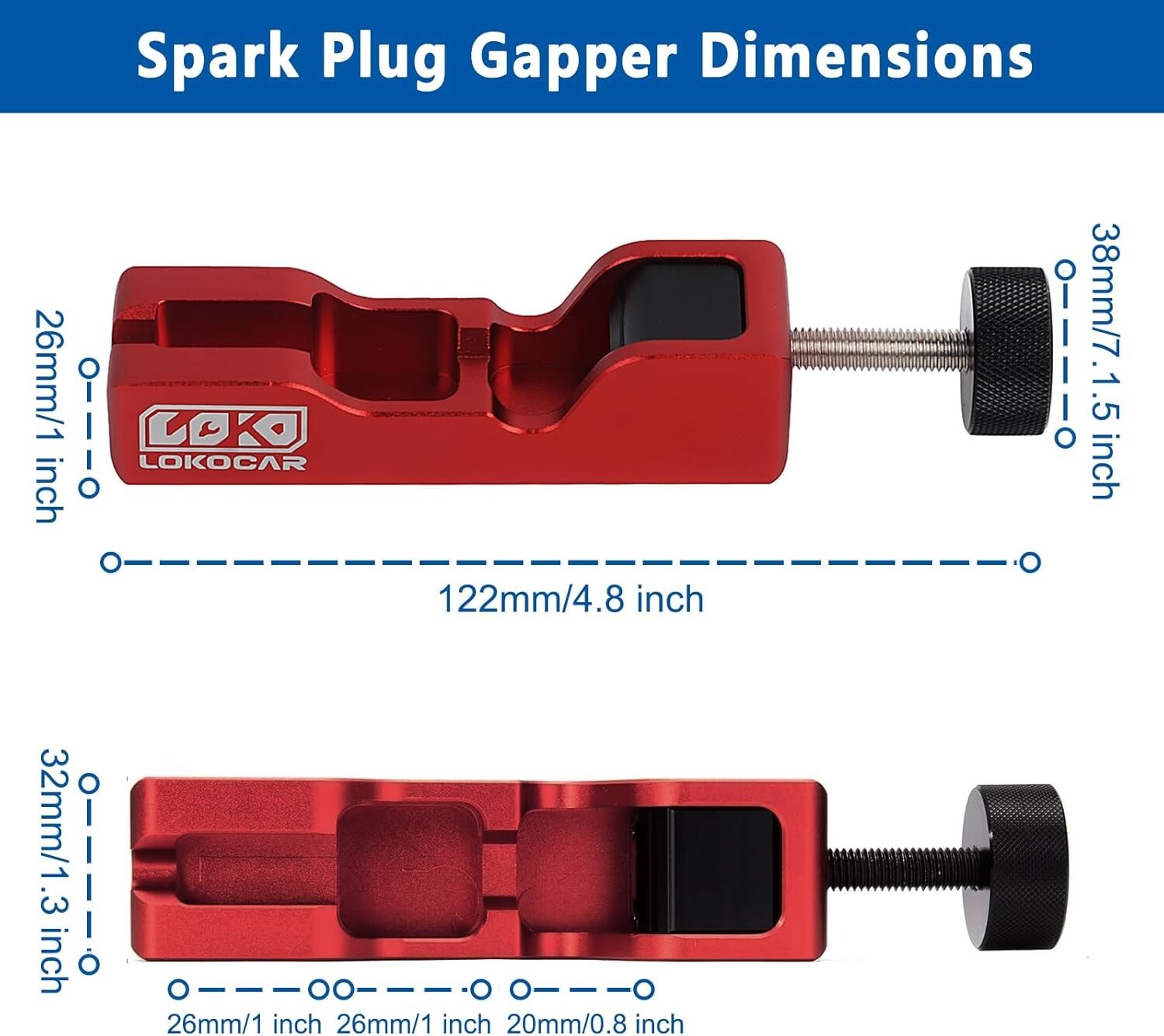 Spark Plug Gap Tool Gauge 10mm/12mm/14mm/16mm Measuring Adjustment Universal