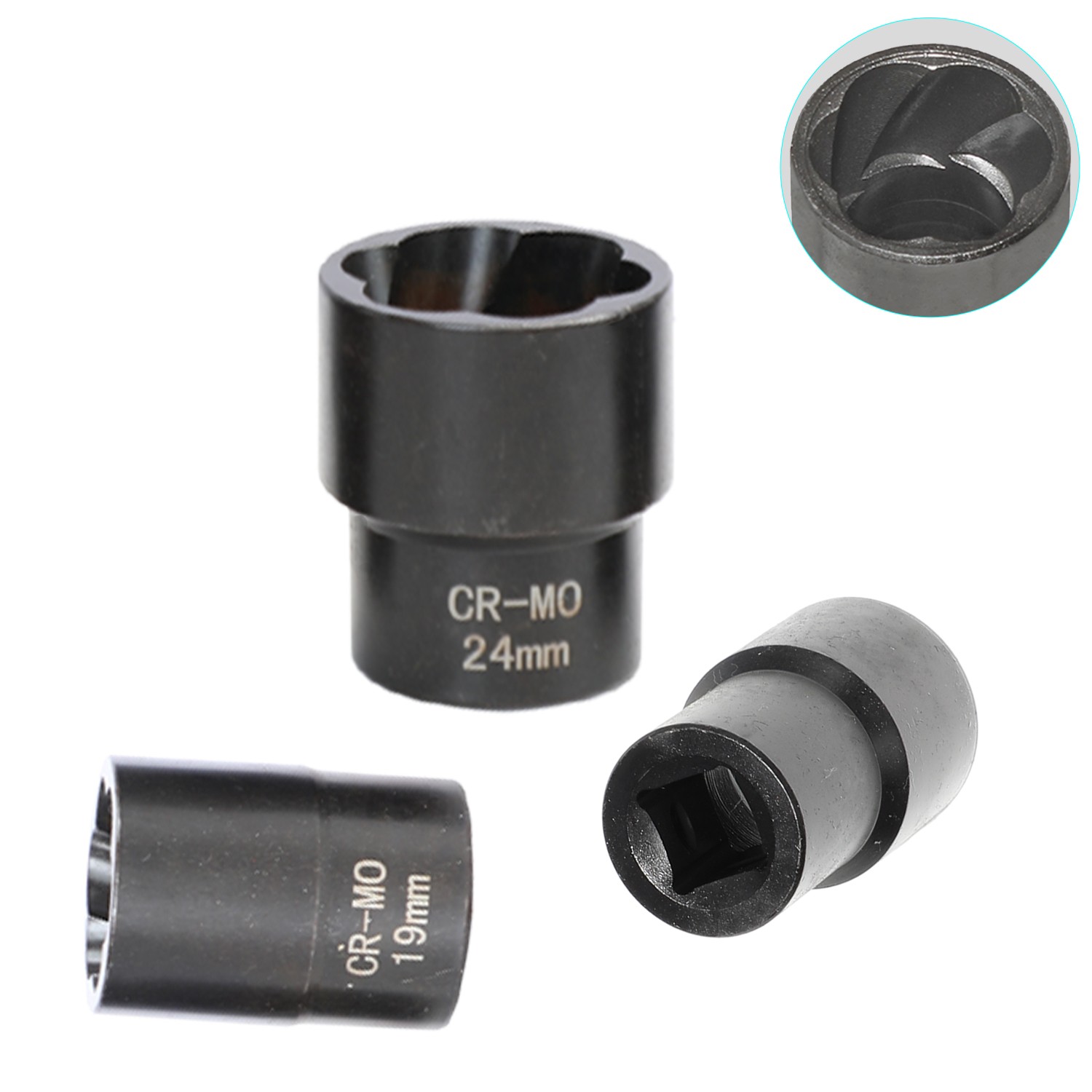 22 Piece Bolt Nut Extractor Set, 1/2″ and 3/8″ Drive Impact Lug Nut Remover