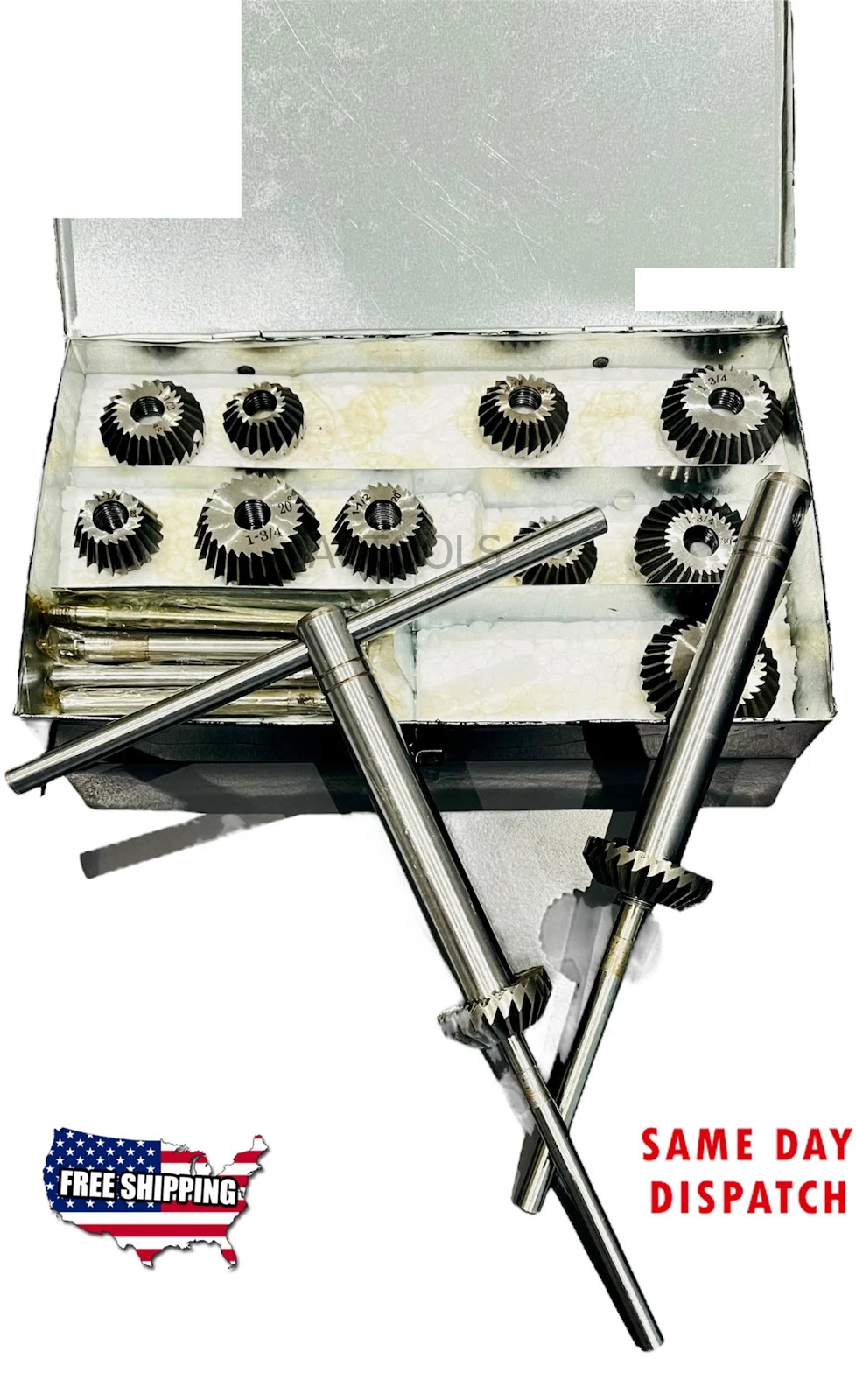 Valve Seat & Face Cutter Set 12 Pcs For Vintage Cars & Bikes USA RAHISHTOOLS