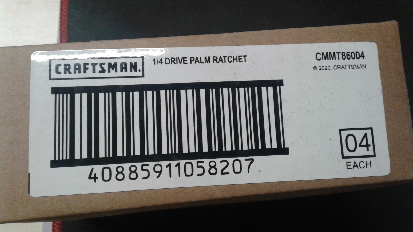 case pack of 4 Craftsman 1/4” Drive Compact Palm Ratchet 72-Tooth CMMT 86004