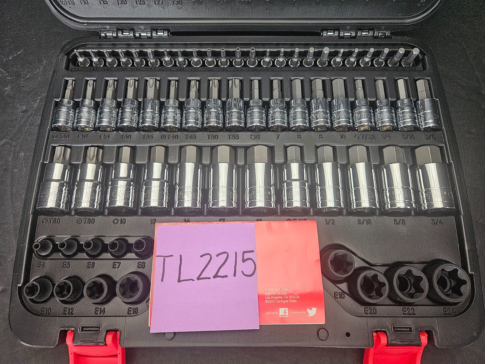 CARBYNE 84 PC MASTER HEX & TORX BIT SOCKET SET SAE/METRIC 1/4″,3/8″, 1/2″ DRIVE