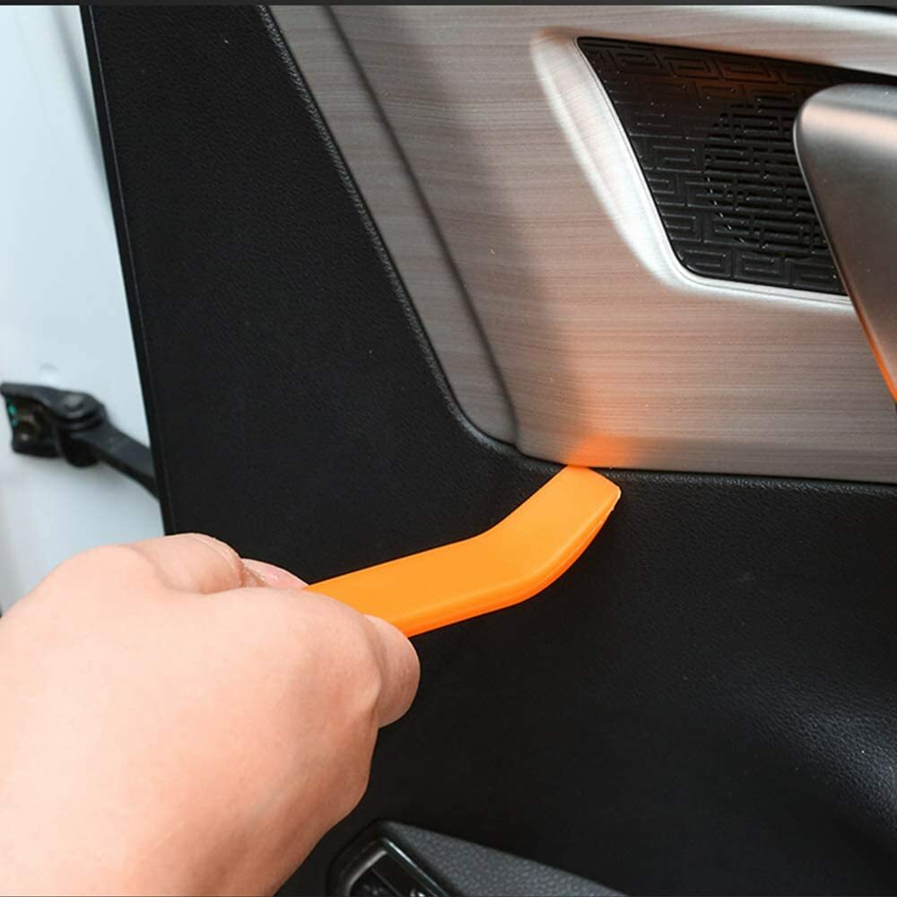 Orange Car Door Trim Removal Tool Pry Panel Dash Radio Body Clip Installer Set