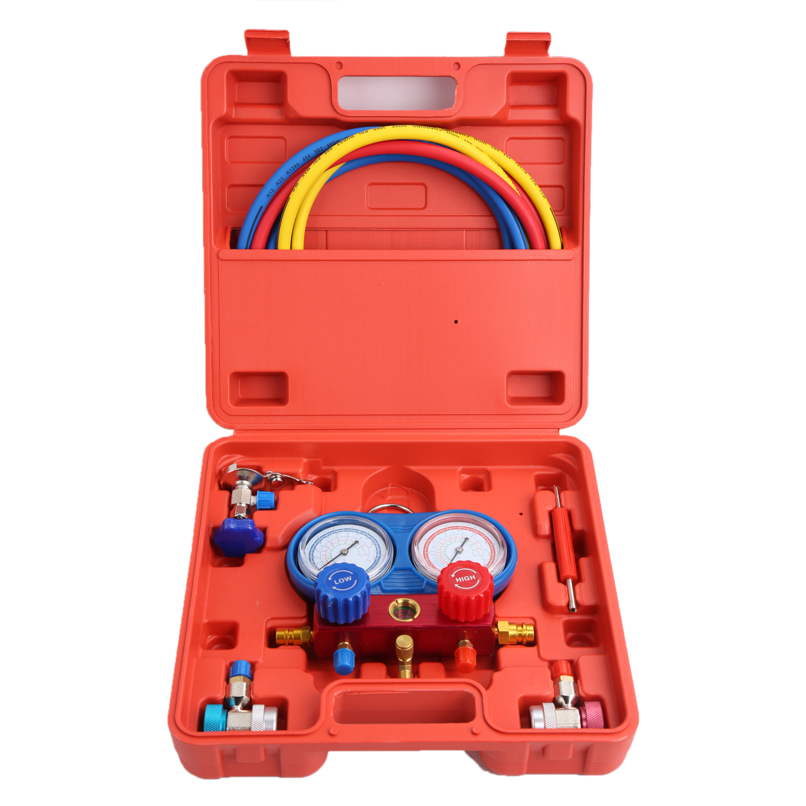 For Car R134A Air Conditioning Refrigeration Manifold Gauges With 60″ Hoses US