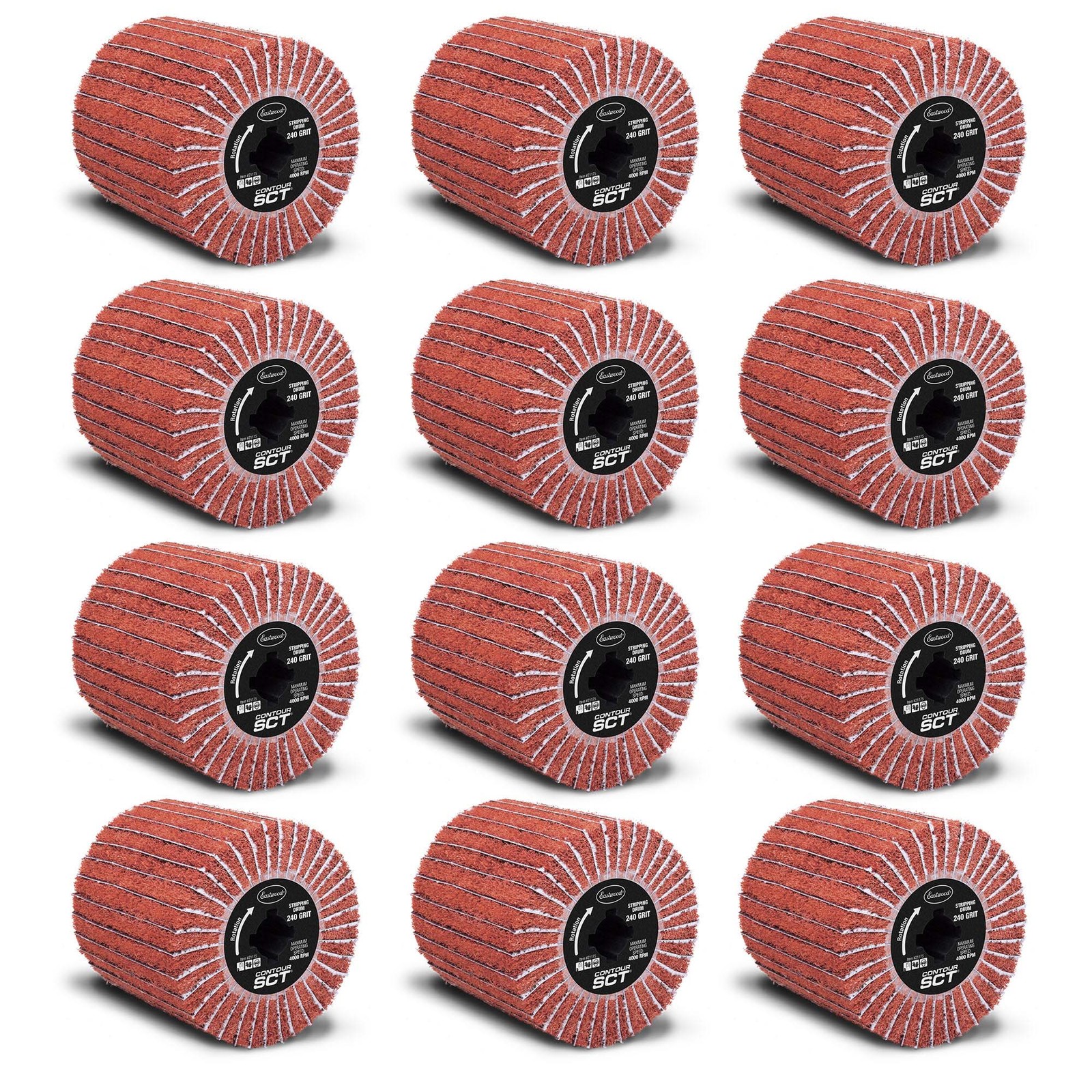 Eastwood CONTOUR SCT® Interleaf Stripping Drum 240 Grit Pack of 12