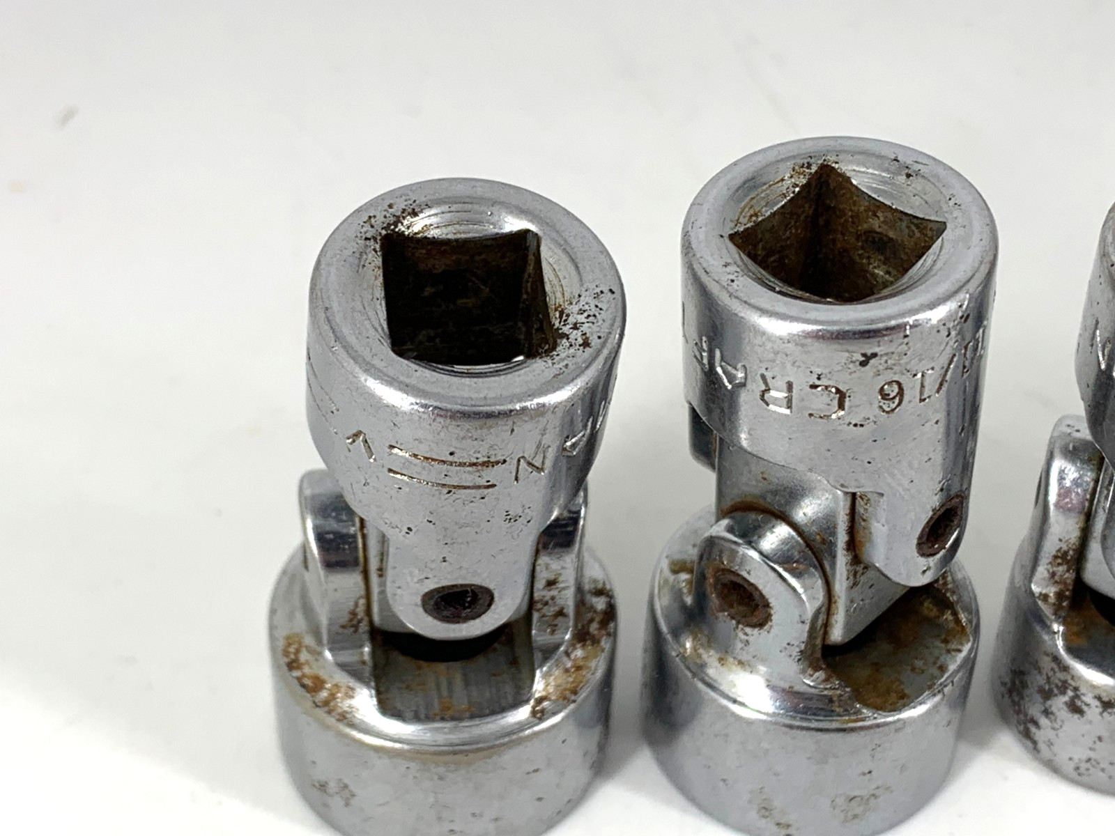 Craftsman (6) Universal Joint Sockets 3/8 Dr V 3/8, 7/16, 1/2, 9/16, 11/16, 3/4