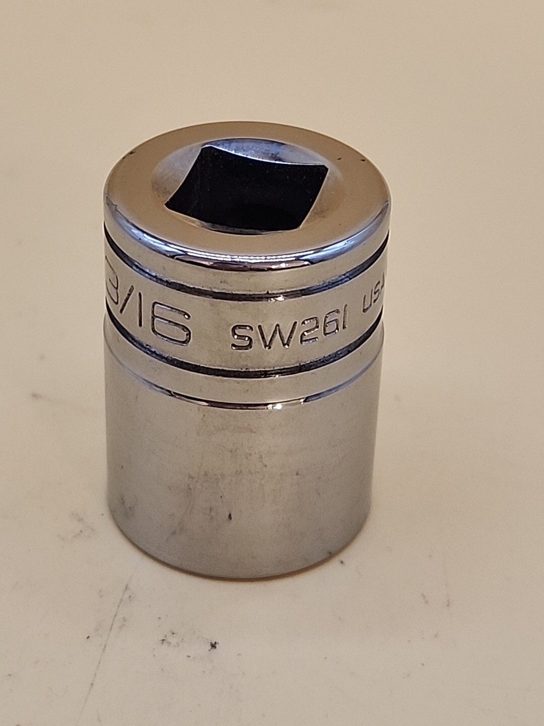 Snap-on Tools SW261 1/2″ Drive 13/16″ SAE Shallow 12 Point Chrome Socket USA