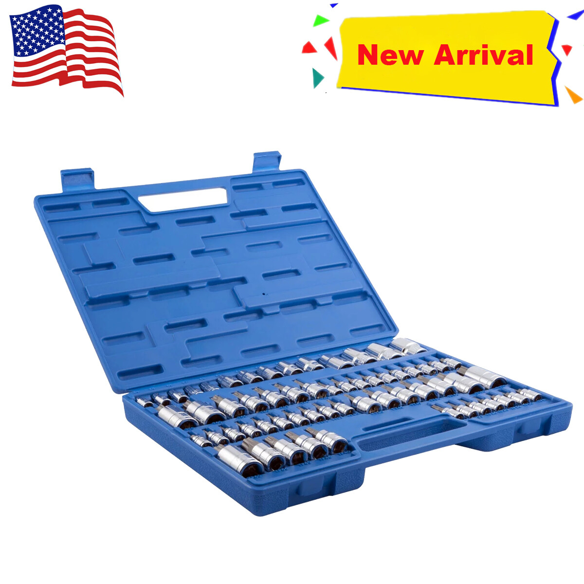 60-Piece Master Torx Socket Tamper Proof Security Bits Torx Plus External Star