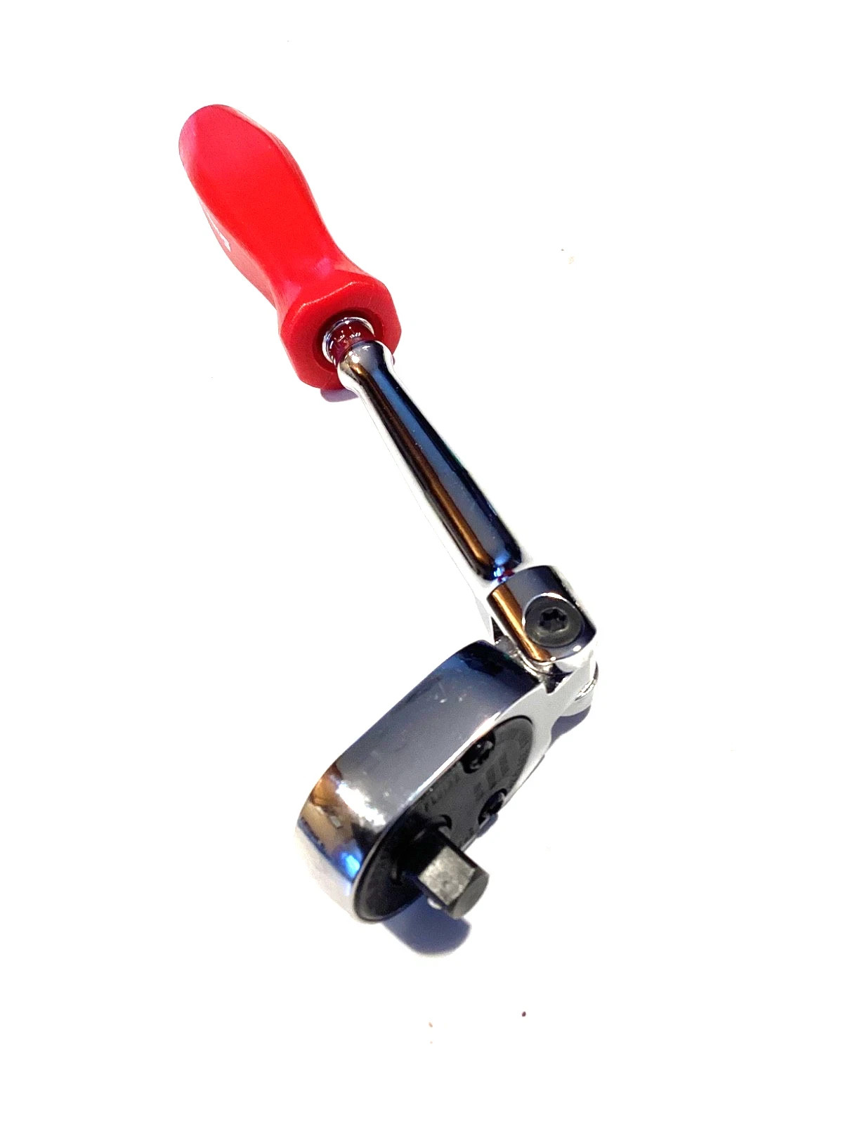 Snap On Tools NEW 1/4” Drive RED Hard Handle Flex Head Chrome Ratchet THLFD72