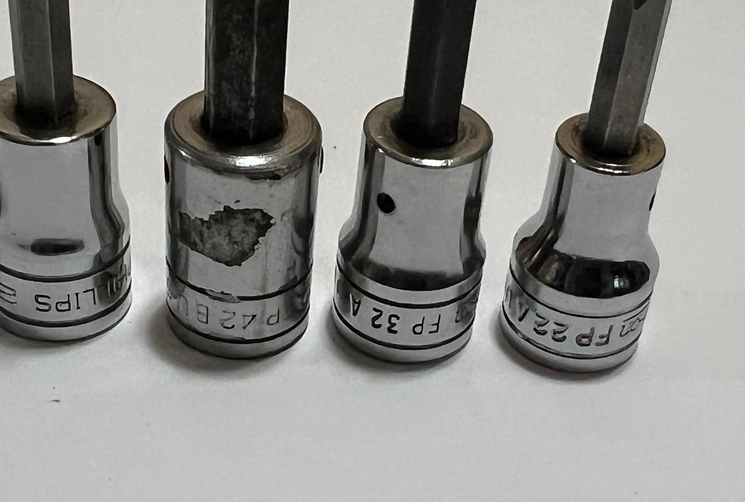 Snap On 3/8 Drive Drag Link Flat Tip and Phillips Socket Driver Set 9 pc USA
