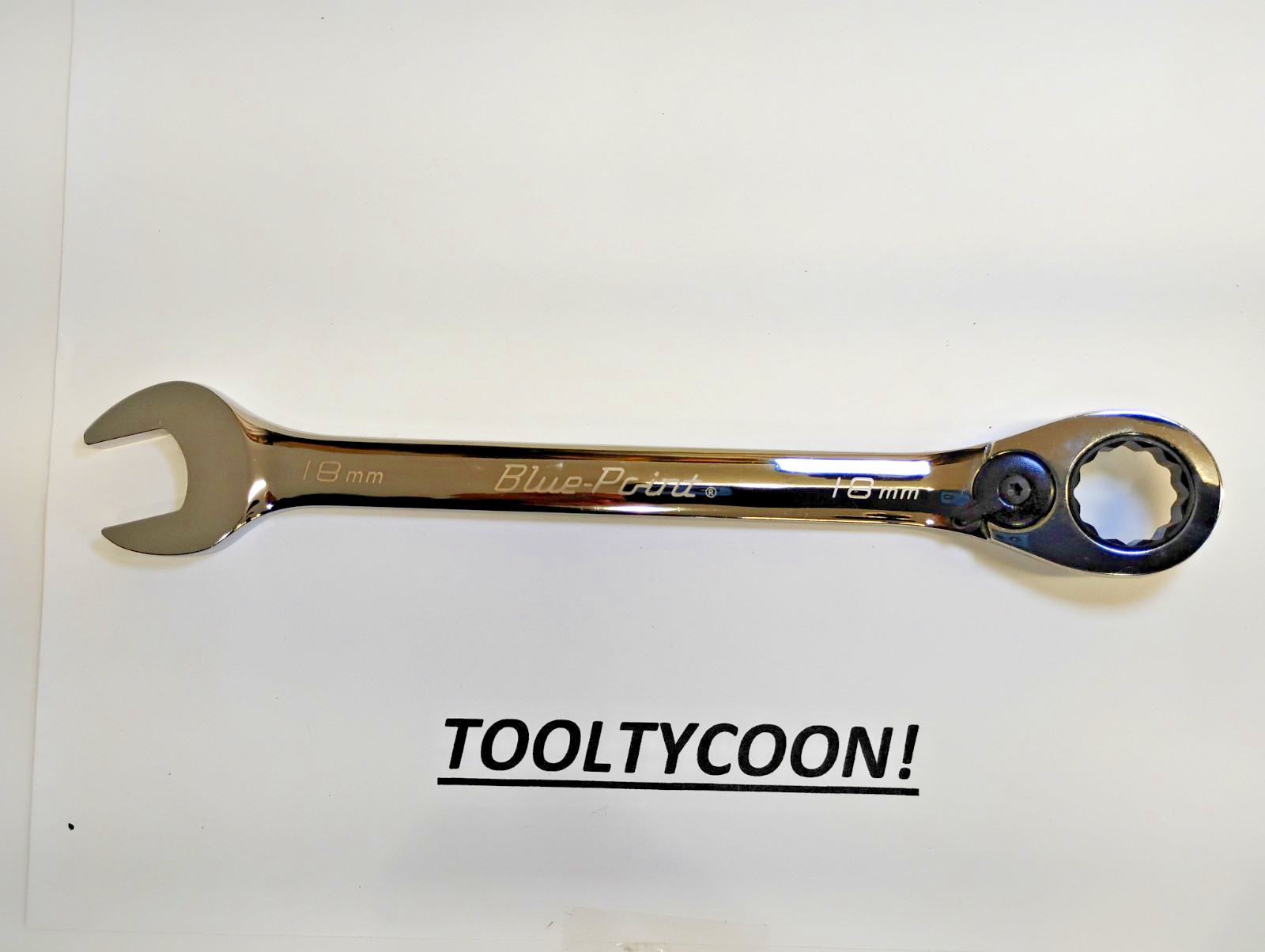 Blue Point Tools NEW BOERM18 18mm 15 Degree Ratcheting 12pt Wrench CHROME