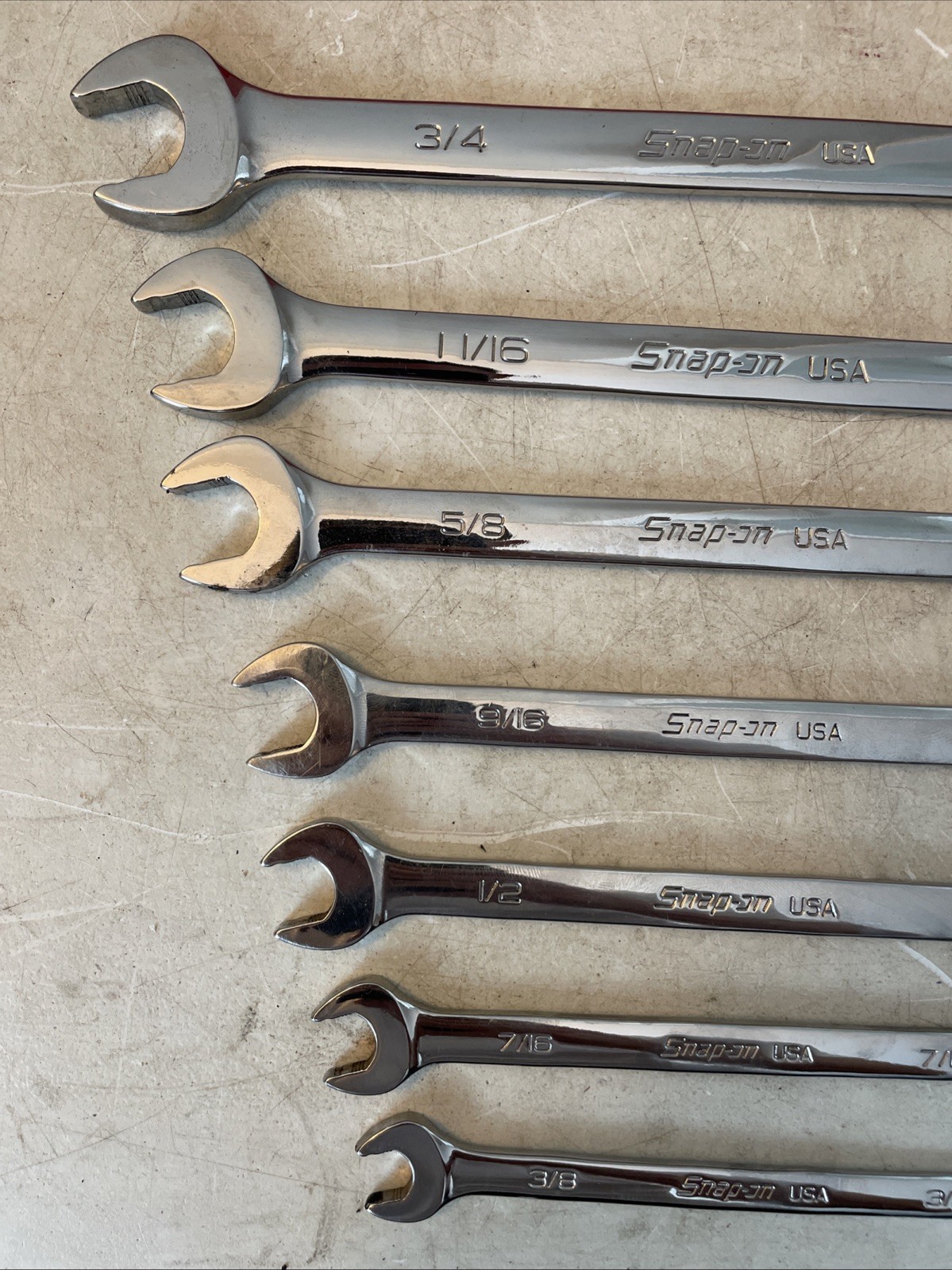 Snap-On SOXRR707A Ratcheting Reversible Wrench Set 3/8-3/4”