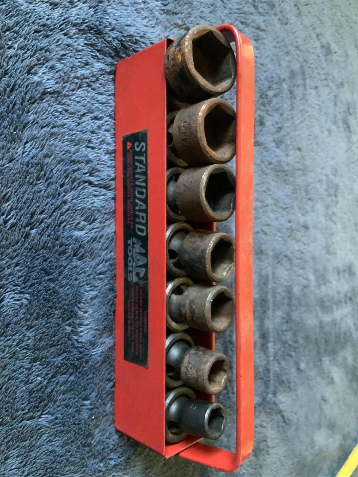 Mac Tools 3/8” Drive Impact Swivel Socket Set, Sae…6pt…surface Rust…..all Work