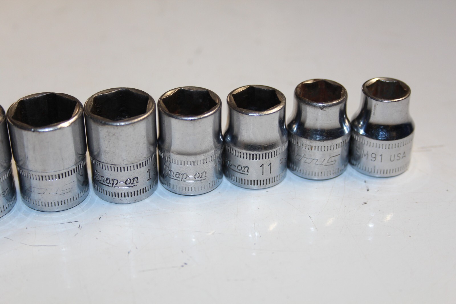 SNAP-ON TOOLS 3/8″ Drive 6-Point Metric Shallow Socket SET 18-9MM 10-pieces USA