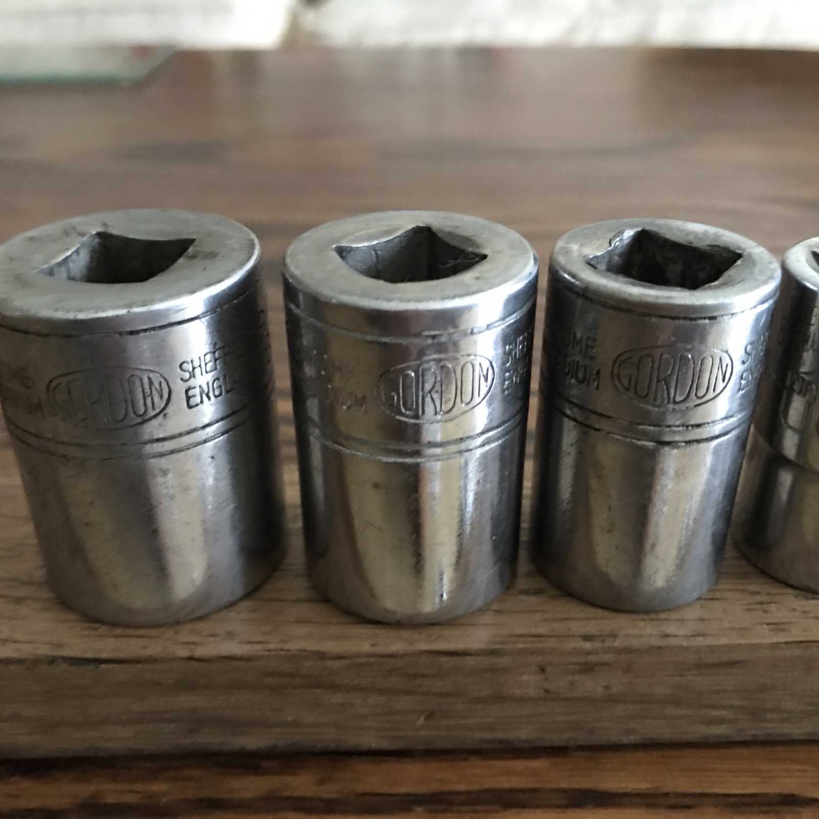 6 Gordon Tools Sockets 1/2” to 3/16” Whitworth With 1/2″ Drive A.