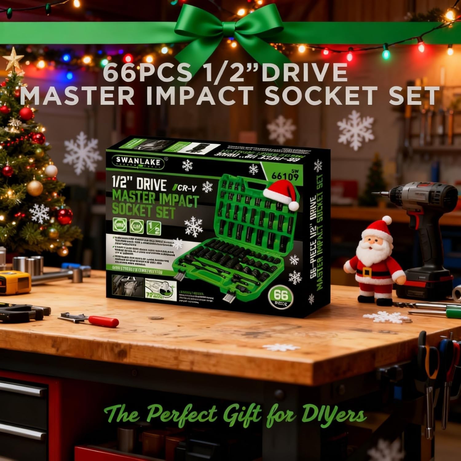 Professional 1/2″ Drive Impact Socket Set, 66-Piece
