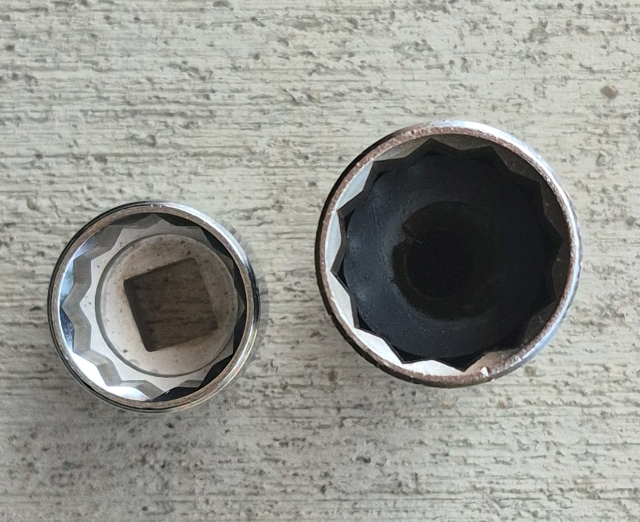 Vintage HEYCO Germany 21mm Deep & 19mm Shallow 12-Point Sockets Set