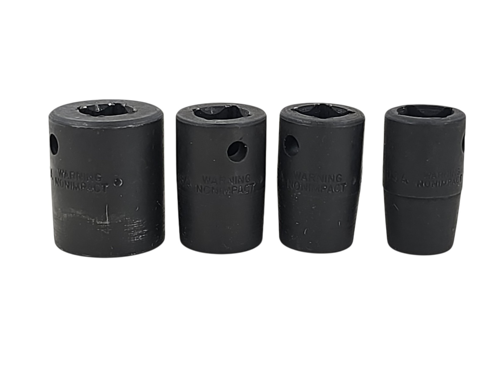 7 SNAP-ON 1/2″ DRIVE 8 POINT SAE SHALLOW DOUBLE SQUARE POWER SOCKETS