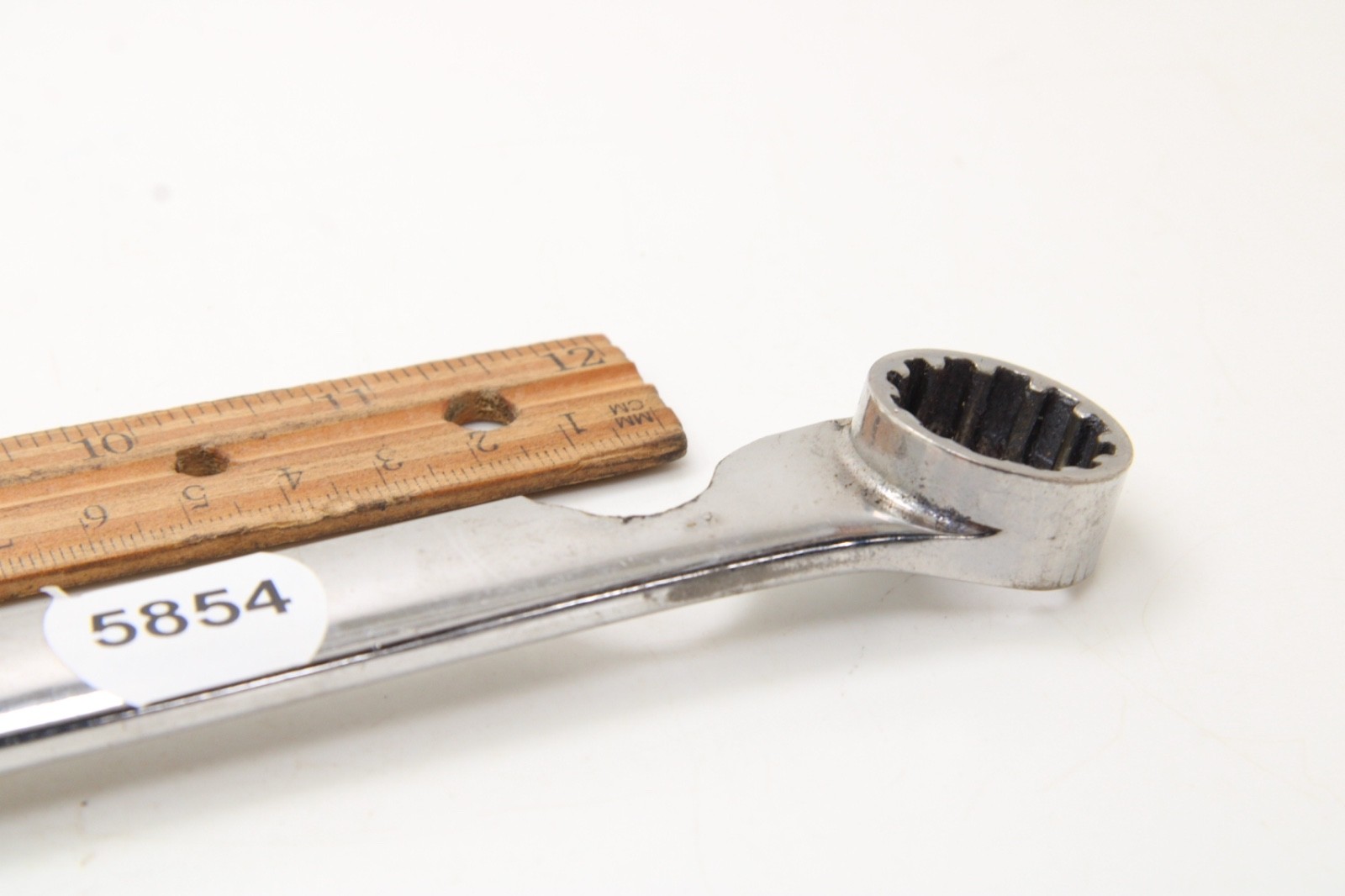 Snap-on XDES2224A 11/16″x 3/4″ SAE Spline Chrome Offset Box Wrench USA Modified