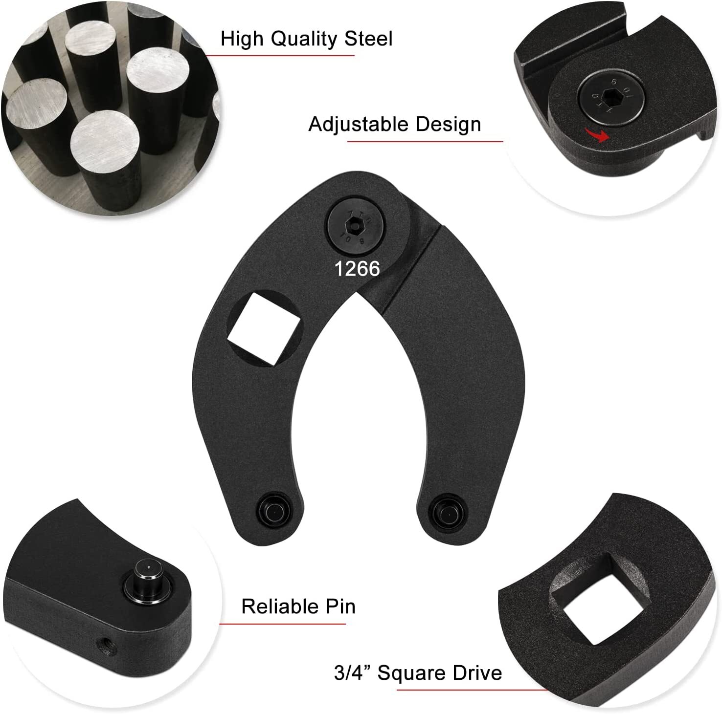 1266 7463 Gland Nut Wrench for Hydraulic Cylinders on Skid Steer Loaders 2pcs
