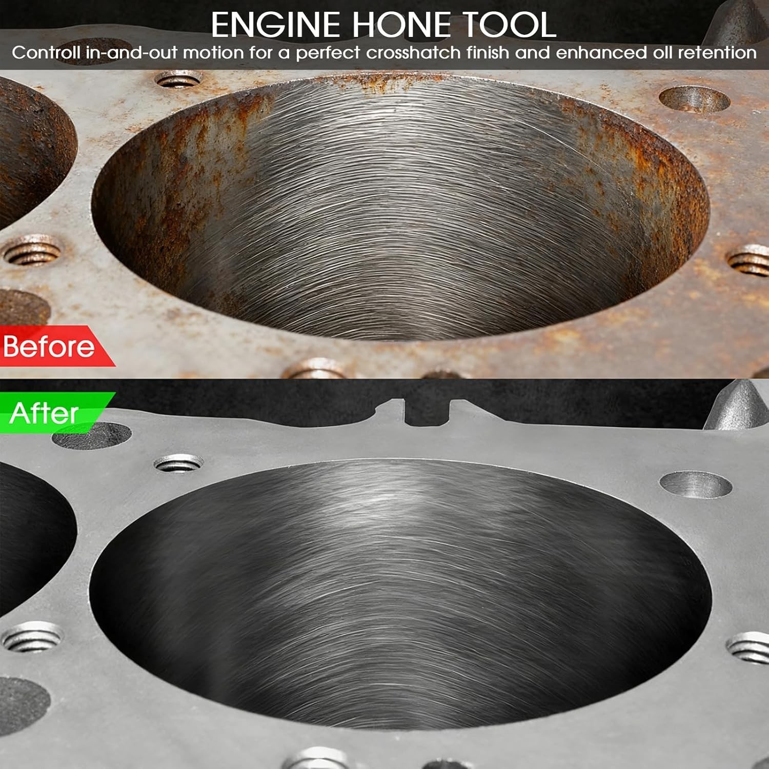 4″ Cylinder Hone Tool 240 Grit Ball Brush Flexible Engine Honing Deburring