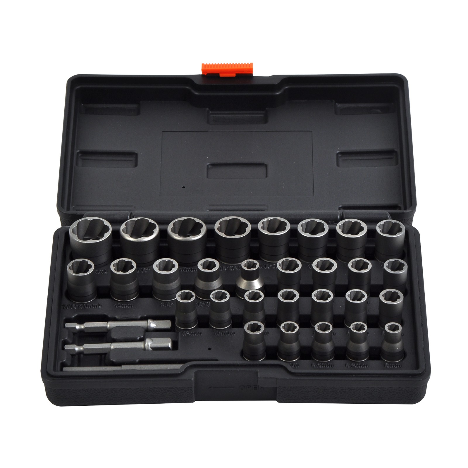 32pc Bolt Extractor Set, Impact Bolt & Nut Remover Set, 1/4″ & 3/8″ Square Drive