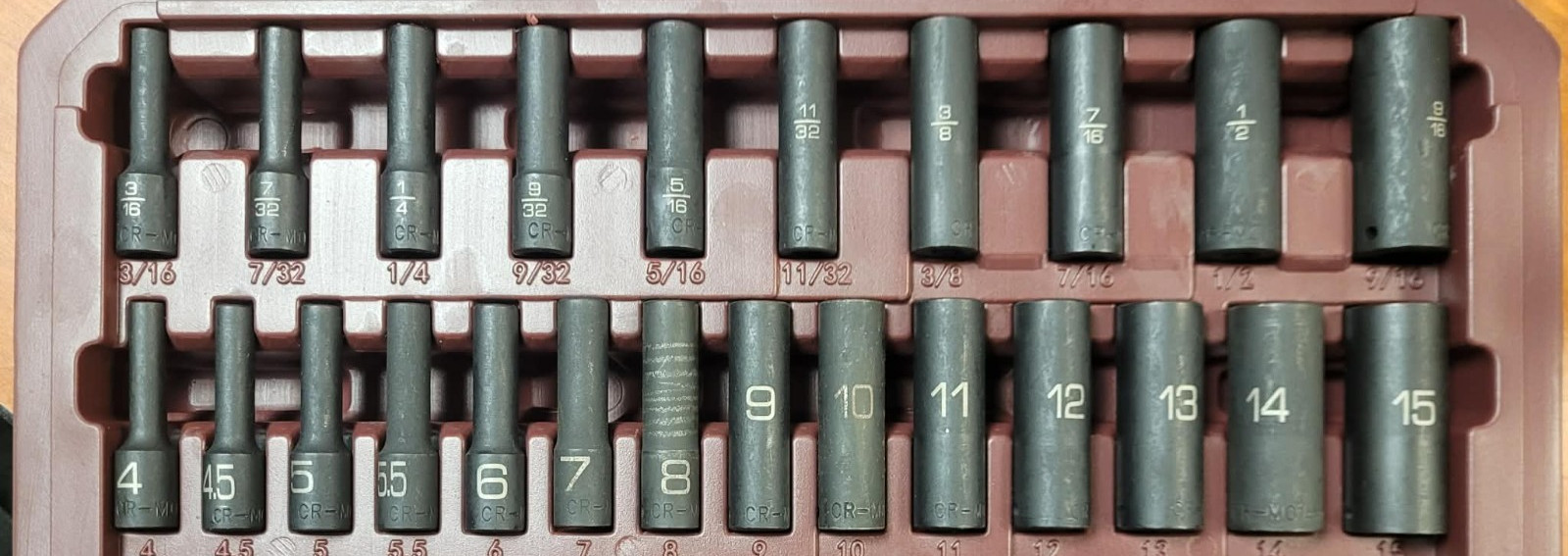 Matco Tools SAP486V 48pc 1/4″ Metric/SAE 6pt ADV Standard/Deep Impact Socket Set
