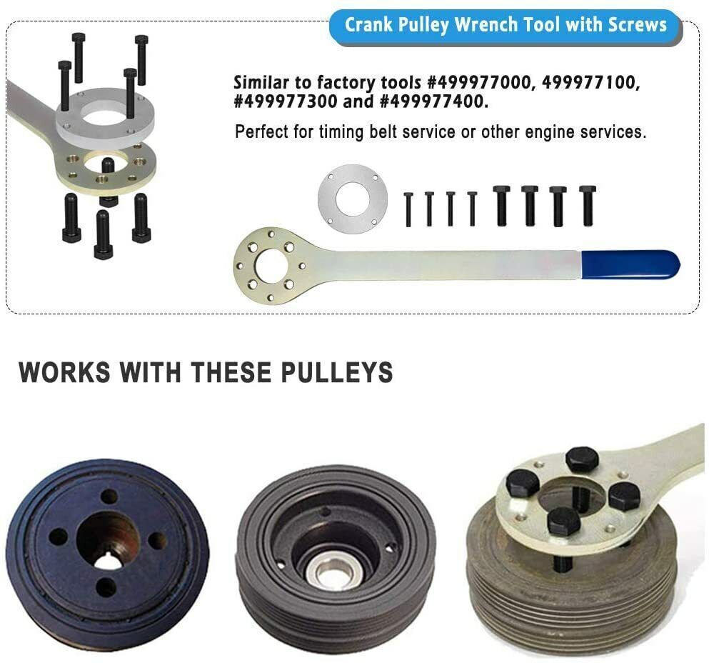 Intake/Exhaust Cam Sprocket Crank Pulley Gear Lock Tool Screw Kit For Subaru STD