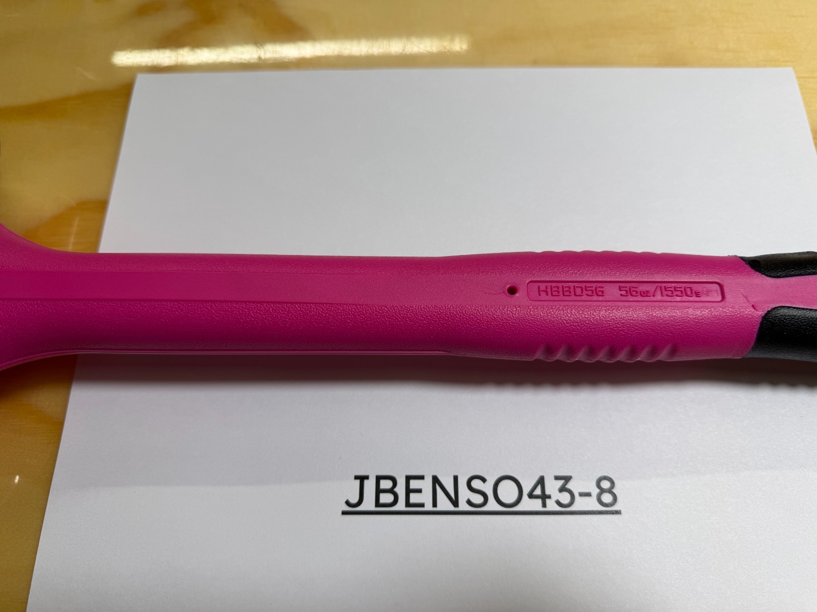 Snap-on Tools NEW ELECTRIC PINK 56oz / 1550g Soft Grip Dead Blow Hammer HBBD56EP