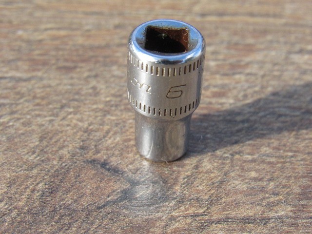 SNAP ON 6MM TMM6 1/4″ DRIVE METRIC 6 PT SHALLOW CHROME SOCKET 6 MM TMM ID MARK