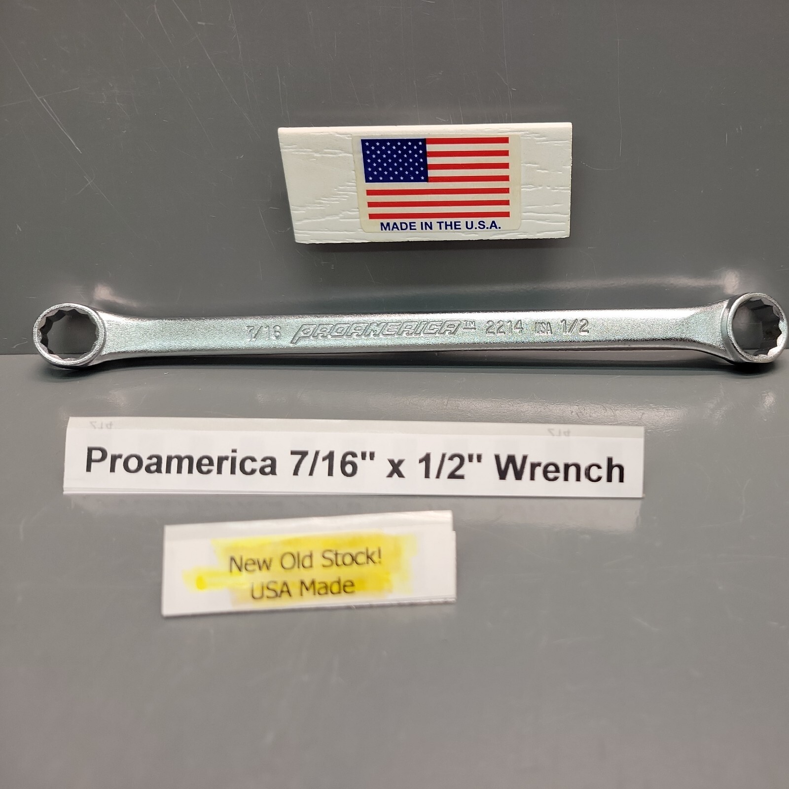 ProAmerica 2214 Wrench Box End 7/16″ x 1/2″ For the Mechanic & Craftsman NOS USA