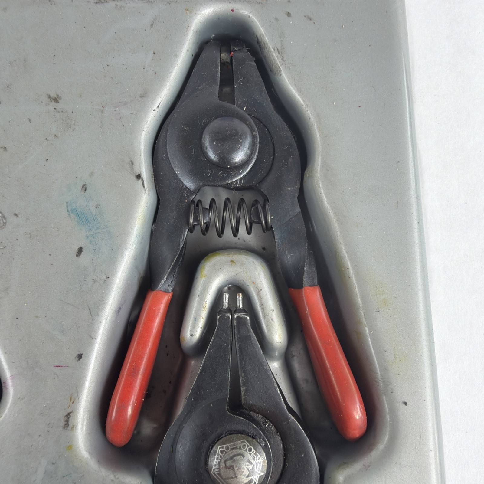Matco Tools Mini Snap Ring Plier Set 4pc Set in Original Tray Red & Black Handle