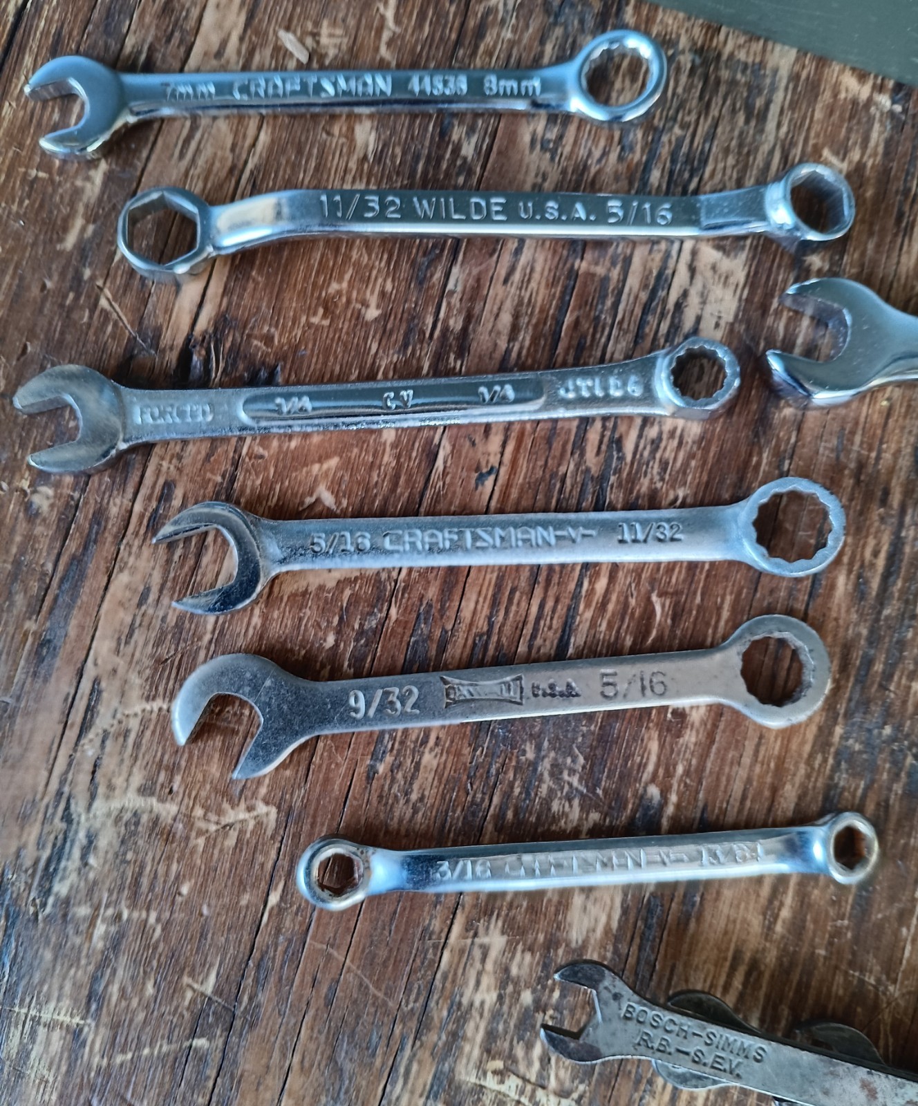 Ignition Tune-up Small Wrench 15 pc Lot ~ Assorted Open Box End Bundle ~ Vintage