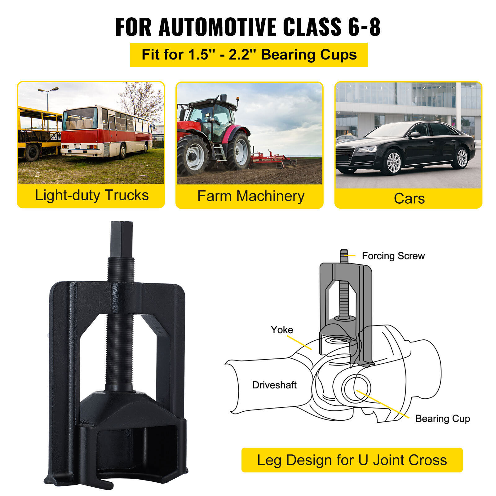 10102 U Joint Pullers Heavy Duty (Class 6-8) and 5192 Bearing Cup Installer