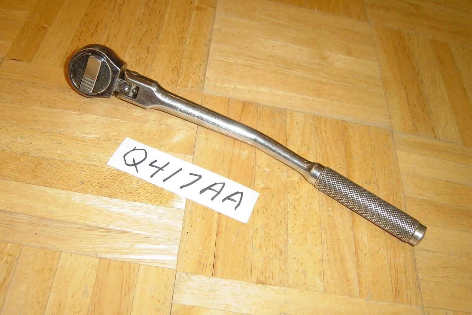 STANLEY TOOLS VINTAGE 3/8 DR. 10-1/2 INCH LONG FLEX BENT-HANDLE RATCHET 86-201S