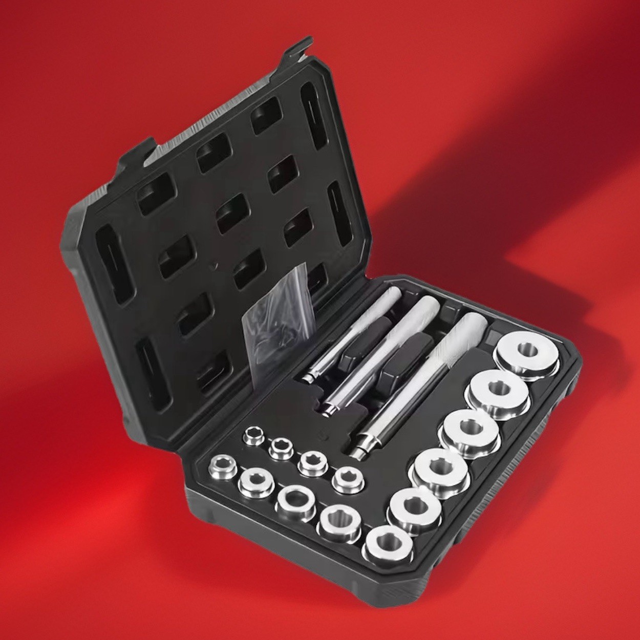 Bearing Press Kit Bushing Bearing Seal Driver & Removal Tool Set 17 Pcs and Case