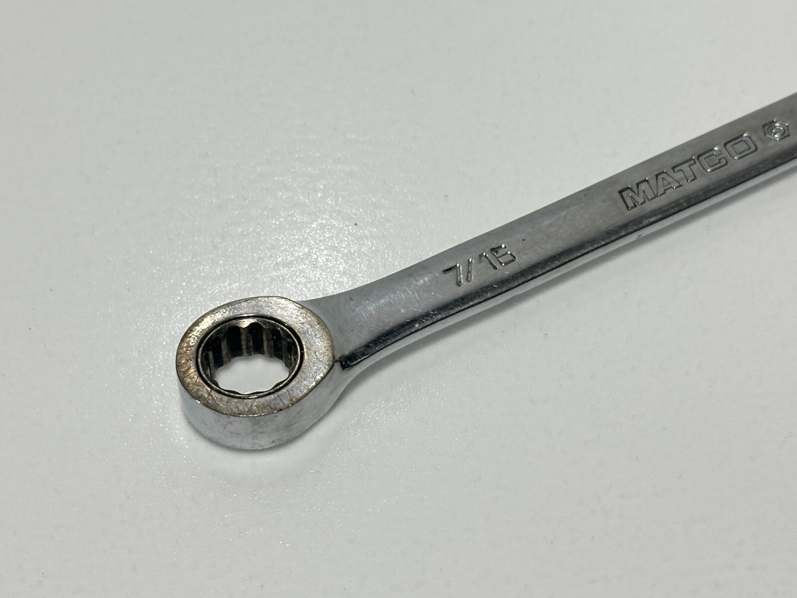 Matco Tools USA MADE GRBL1414 7/16″ SAE Double Box End Ratcheting Wrench, 12 PT.